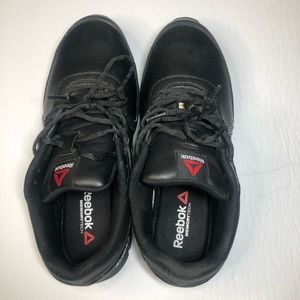 REEBOK Work Steel Toe athletics work protective footwear BLACK like new.